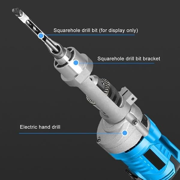 Firkantet borepatronadapter i aluminium til 38 til 43 mm borepatroner