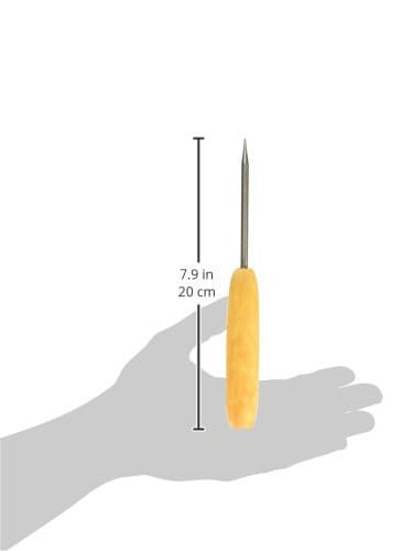 Ispikk av karbonstål med håndtak av hardtre, 19 cm