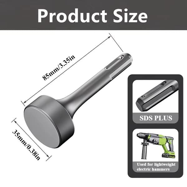 SDS-Plus Hammarfogform, 35 mm böjd foghuvud för kakel- och laminatinstallation