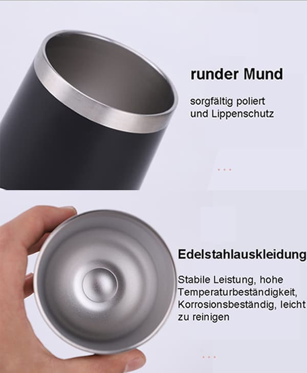 2 stk. Rødvinsglas - Mat sort med kant
