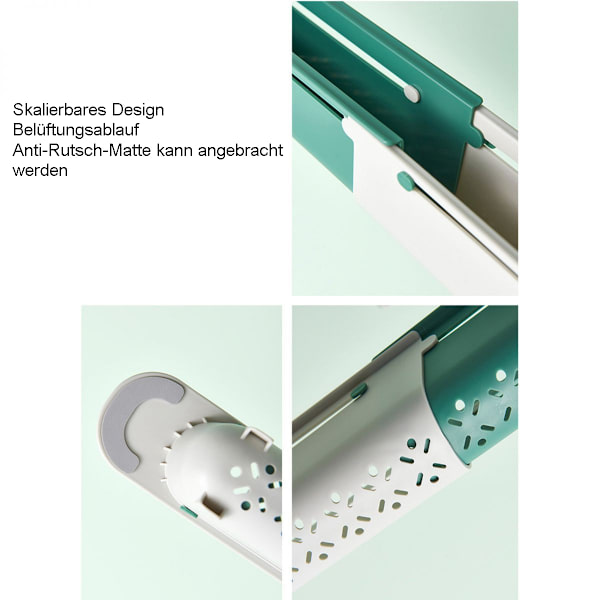 Diskho Caddy Teleskopisk Diskställ Köksbänk Organizer