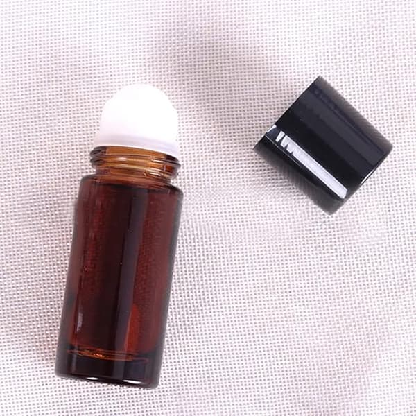 Set med 4 x 30 ml glasrollerflaskor — Påfyllningsbara tomma roll-on-flaskor för deodoranter, massageoljor och kroppslotioner
