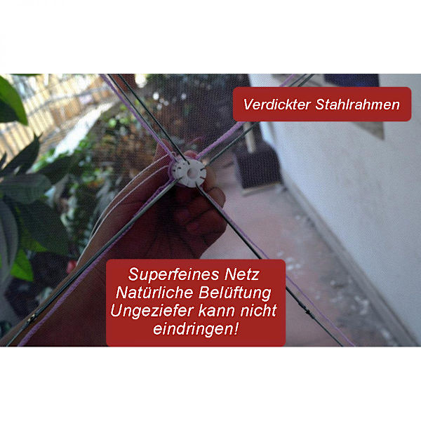 6 stk. Fluehætte Foldbar til mad Mesh-materiale Fluehætte
