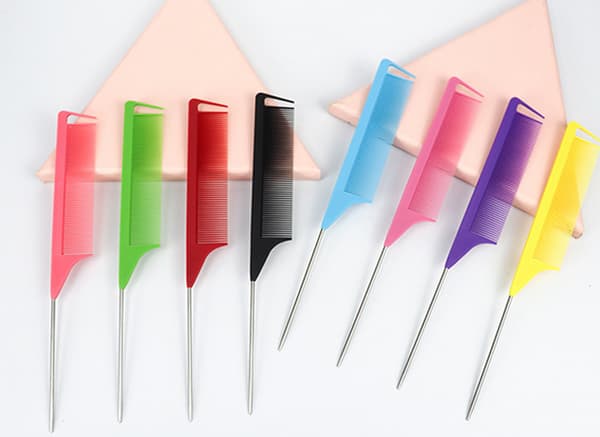 1 stk. pink hår pick comb spike hale comb