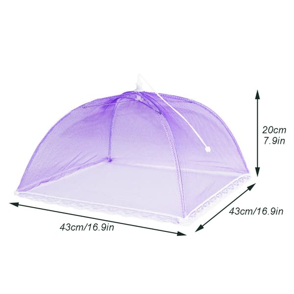 6 st Hopfällbara flugskydd för mat, mesh-material