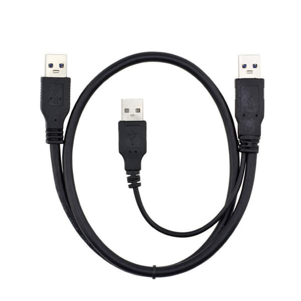 USB 3.0 Typ A till MICRO USB3.0 mobil hårddiskdatakabel med extra strömförsörjning