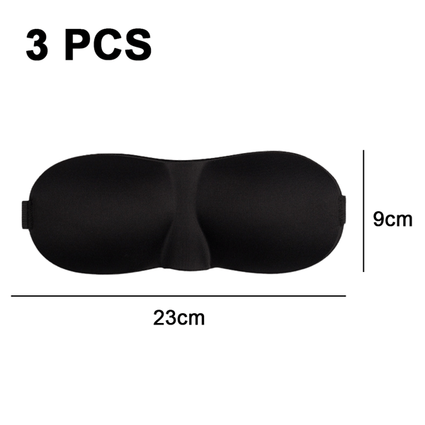 3D Sovmask, Fördjupade ögonhålor & förhöjda näskuddar