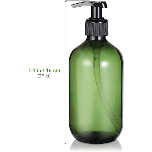 2 st Tomma Schampoflaskor Tvålpump Flaskor Lotion Pumpflaskor Behållare 500 ml