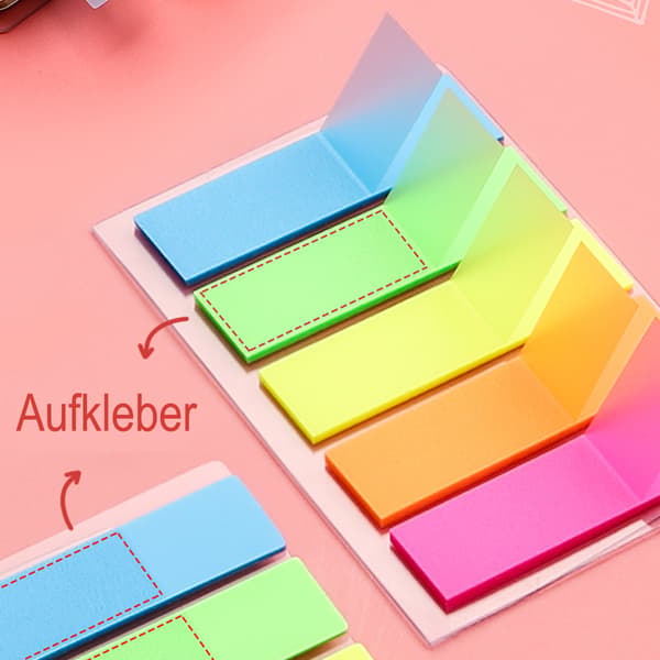 400 ark klistrelapper, transparente, for studier, kontor