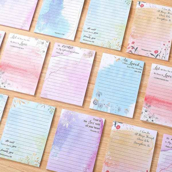 Blomstrede Sticky Notes, 240 Ark Notesblok Sticky Notes, til Akademisk Arbejde Daglig Planlægning, 8 Søde Designs, 10x14cm