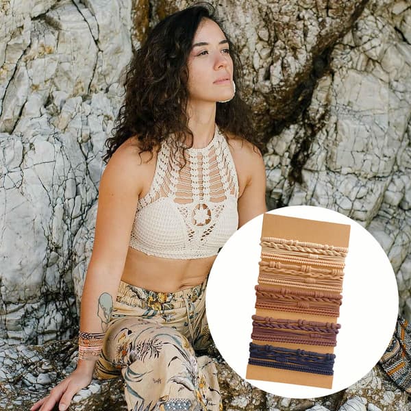 Boho-stil hodebånd for kvinner, søtt hodebåndarmbånd, egnet for tykt hår/hestehale, stil: stil3;