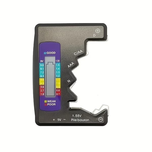 Universal batteritestare, bärbar batterispänningsindikator för AA AAA C D 9V knappbatterier
