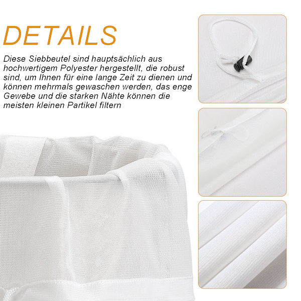 Nylon Filterpose Filter Sæk Bryggepose Til Saft, Mæsk 41cm*46cm