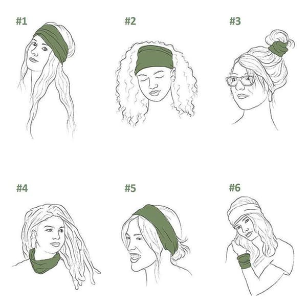 Pannband, breda, elastiska, turban, modernt hårband
