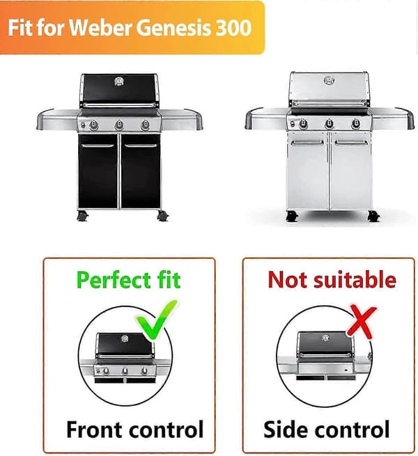 Grillbrenner i rustfritt stål for Weber Genesis 300-serien (19,5 tommer) - E310, E320, E330, S310, S320, S330