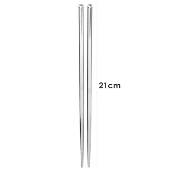 Genanvendelige spisepinde, rustfrit stål 20,5 cm