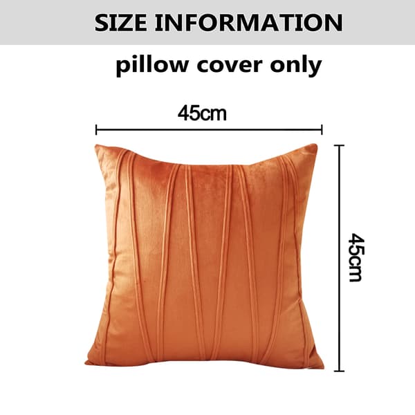 Dekorative pudebetræk til sofapuder, sæt med 2, marineblå 45*45CM, orange