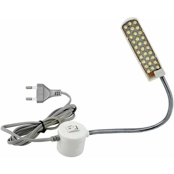 LED Symaskinslampa Magnetisk Bas Svanhalsarm 30 LEDs