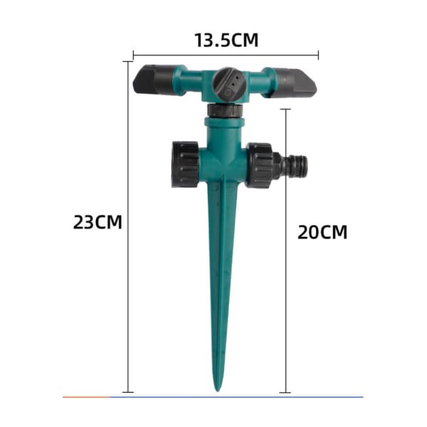 Roterande trädgårdssprinkler, 360 grader
