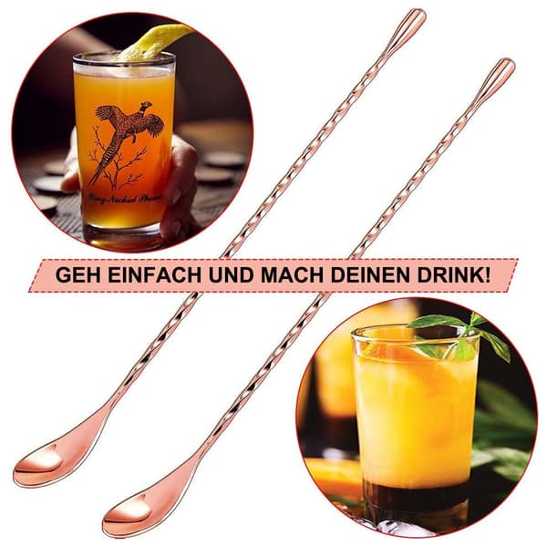 Langer Cocktailrørepind til bartendere, attraktivt spiraldesign