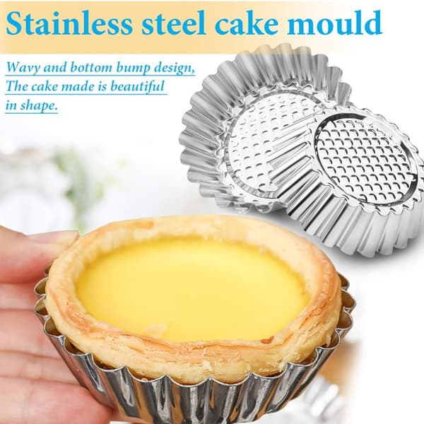 Cupcakeform, mini paiform i rustfritt stål, muffinsform, bakeverktøy