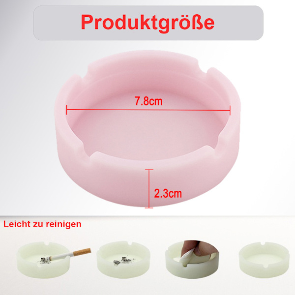 Fluorescerande askkopp Lysande silikonaskkopp