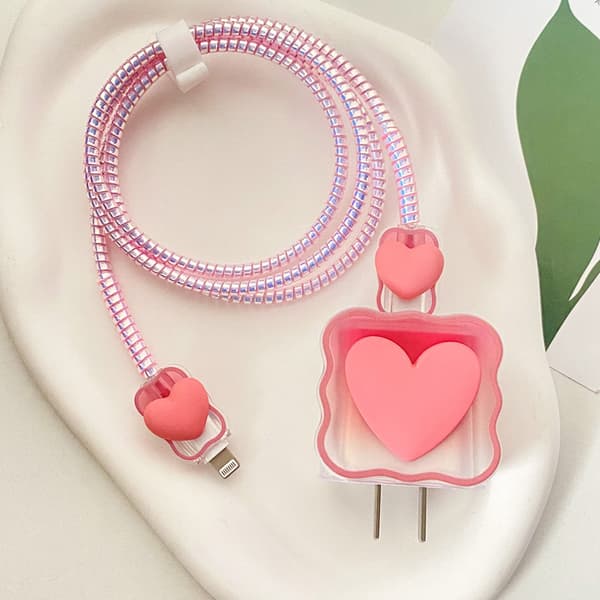 1 Set Gradient Kärlek för Apple 20w Laddarskyddskabel (Laddare ingår ej), 2