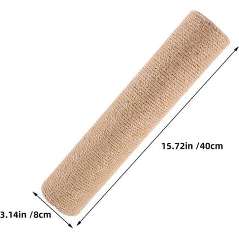 Solid katteskrapestolpe i naturlig sisal, 40 cm diameter, 8 cm