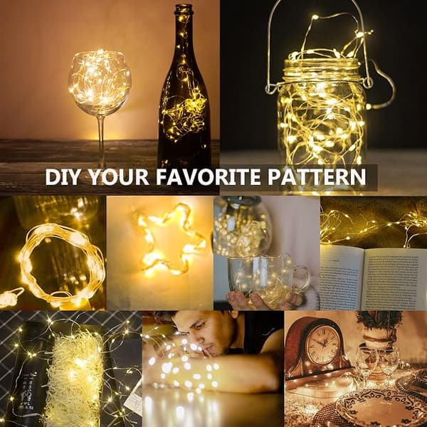 LED Mini Eventyrlys med Batteri, 12 x 38 Mikro Udendørs Eventyrlys