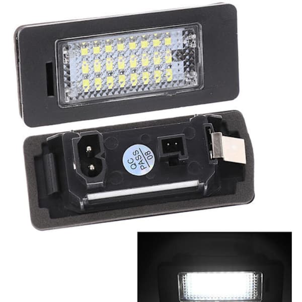 LED nummerpladelys/baglygte, kompatibel med hvid E, one size fits all.