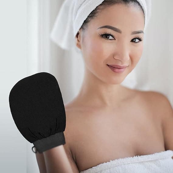 4-pak sorte eksfolierende handsker (unisex)