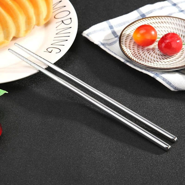 Genanvendelige spisepinde, rustfrit stål 20,5 cm