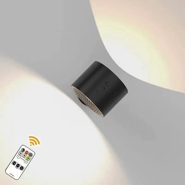 Touch Remote Magnetisk Vägglampa Spotlight - Regular Svart