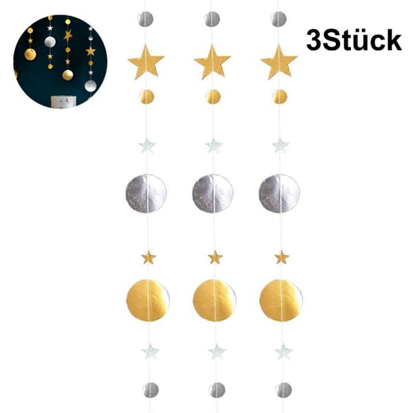 Glitterende liten stjerne party girlander kit for bursdag