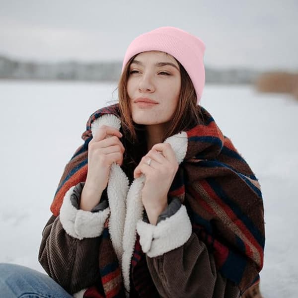 Beanie Hue Blød Let Vinterstrik til Mænd og Kvinder