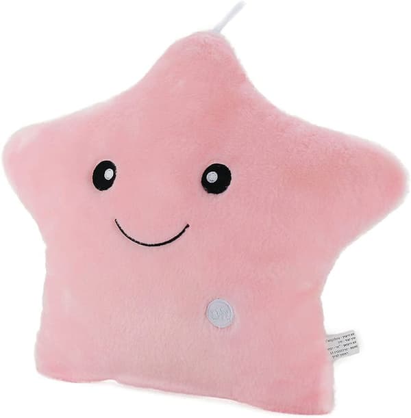 Lysende pute, putestjerne LED, LED-pute, LED-putestjerne rosa