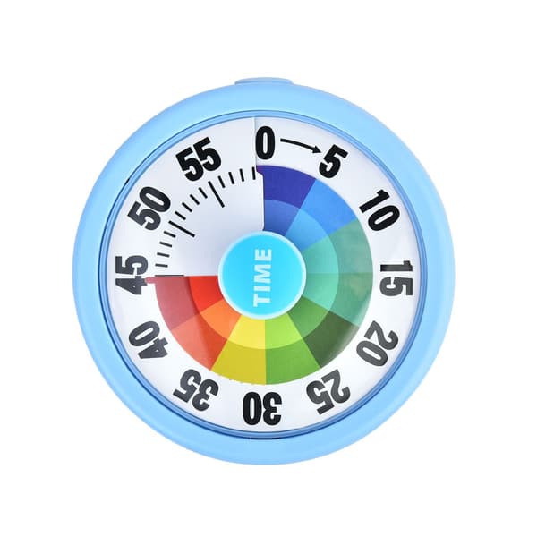 2 stk. visuel timer til børn, 60-minutters nedtællingstimer til klasseværelse, kontor, køkken, skrivebordstimer til tidsstyringsværktøjer til børn med lydløs drift