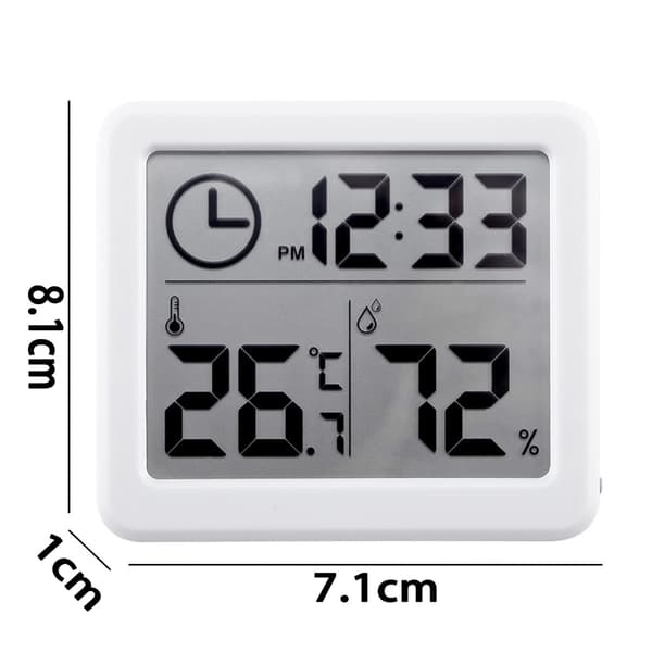 Smart elektronisk digitalt termometer og hygrometer til hjemmet, husholdningstermometer, indendørs tørt hygrometer