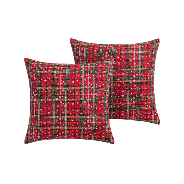 Julkuddöverdrag 45x45 cm 2-pack, Vinter Prydnadskudde Överdrag Jul Dekorativa, Stil 2