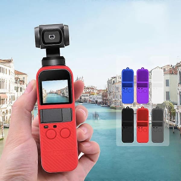 Skyddande silikonfodral med snodd för Osmo Pocket Gimbal-kamera
