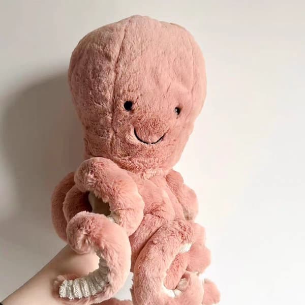 Mustekala pehmolelu, suuri koko 49 cm - Valtameri-teemainen pehmolelu - Klassinen lastenlahja
