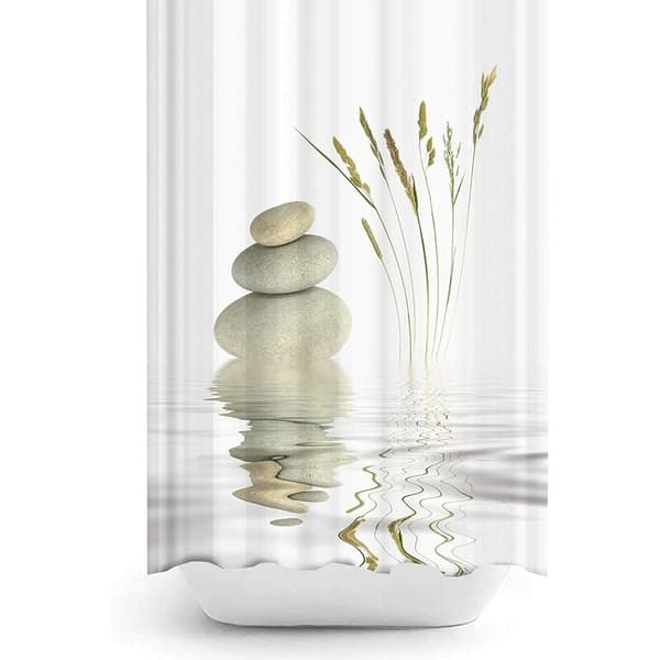 Duschdraperi 120x200 cm Digitaltryck Modern Design Vattentätt Polyestertyg Tvättbart Mögelresistent med Krokar Ingår