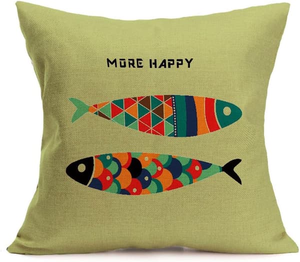 Fisktema Kuddfodral Nautiska Prydnadskuddar Strand Kuddfodral 45 x 45 cm, 4-pack