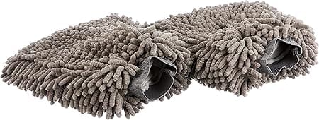 Basic Luxury Mikrofiber Bilvaskehandsker, 2-pak, 26 x 18 cm | Mørkegrå, Håndklæde