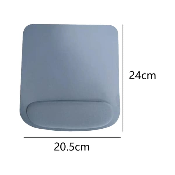 2 stk. musematte med håndleddsstøtte, ergonomisk smertelindring, bærbar komfortabel musematte for datamaskin, grå
