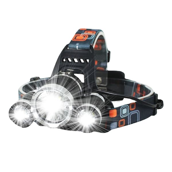 Profesjonell LED-hodelykt (5000 lumen) - Multifunksjonell og oppladbar
