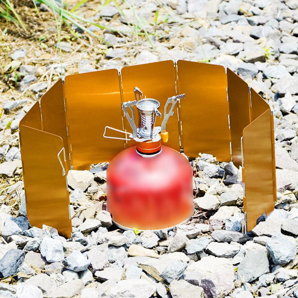 Campingkök Vindskydd 8 Paneler Aluminium Vindskydd