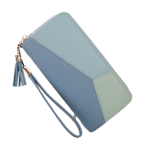 Damepung, stor clutch, blå