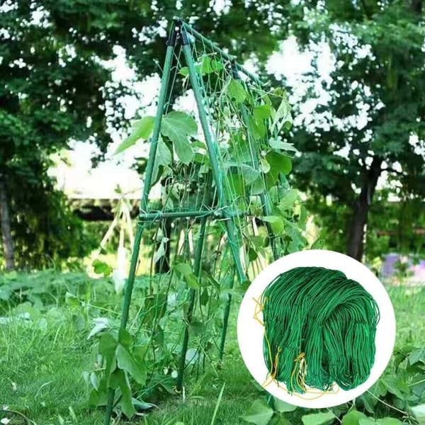 Net til klatreplanter (melon, pragtklokke osv.). 2,7 x 1,8 m. 10 cm masker.