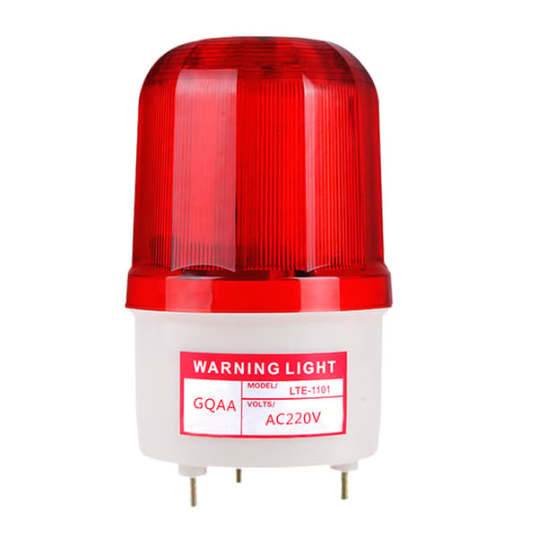 LTE-1101 AC220V Rødt Advarselslys, Industriel Strobe Beacon Lys til Sikkerhed